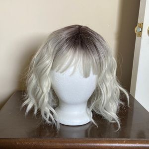 Dark Rooted Platinum Blonde Wig